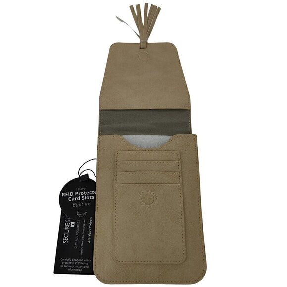 K CARROLL Harper Bone Vegan Leather RFID  Protection Crossbody  Belt Bag NWT - Picture 4 of 5